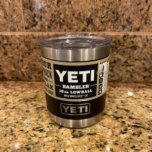 YETI Rambler 10 oz Lowball in Black and Silver